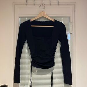 Zara square neck long sleeve top